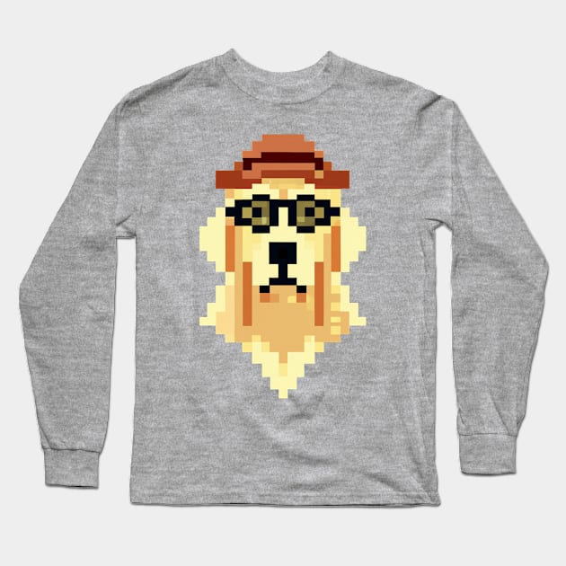 Pixel Golden Retriever Dog Lover Puppy Long Sleeve T-Shirt by BetterManufaktur